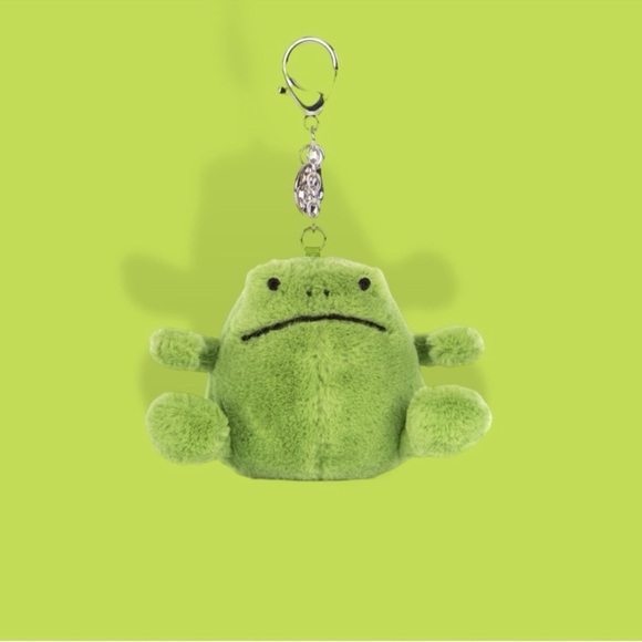 Jellycat Ricky Rain Frog Plush Keychain Charm with dust bag - Picture 2 of 7